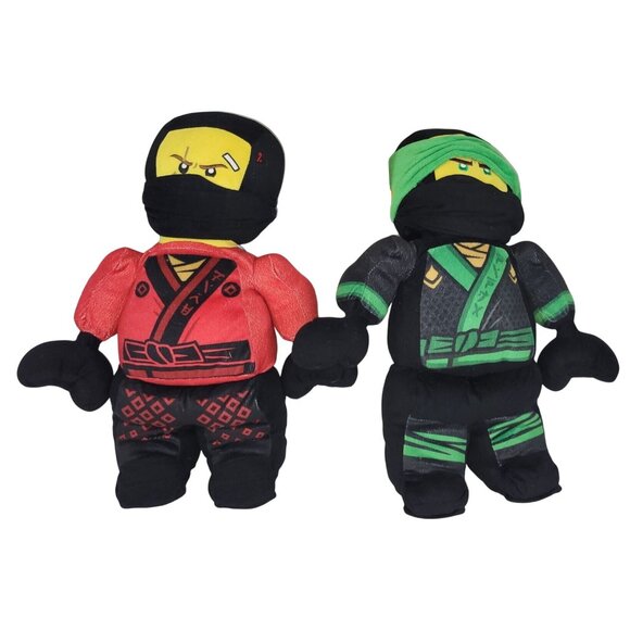 Lego Ninjago Movie Plush Stuffed Figure Toy Lot of 2 Red Green 20" - Picture 1 of 3
